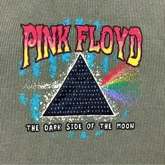 Pink Floyd “The Dark Side Of The Moon” Long Sleeve Cropped Thermal Top Size 2XL - Picture 4 of 13